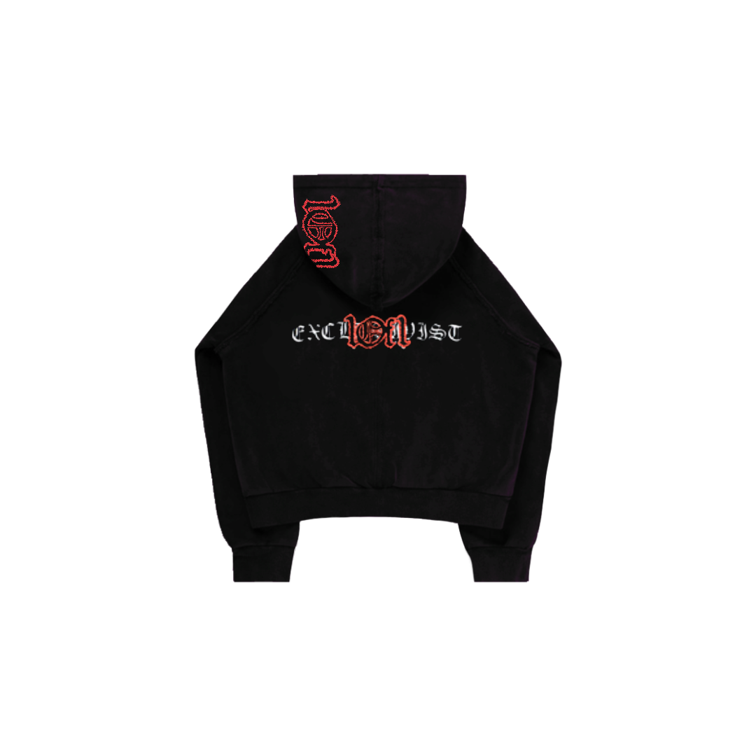 Black Hoodie "Red Splash"