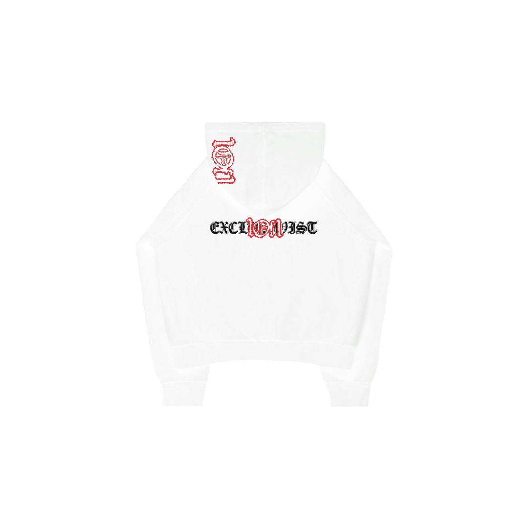 White Hoodie "Red Splash"