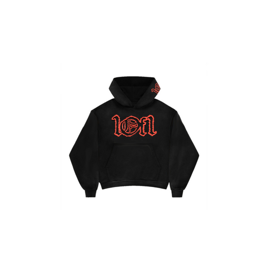 Black Hoodie "Red Splash"