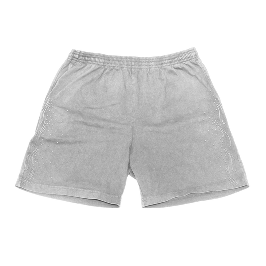 Grey Gemstones Shorts
