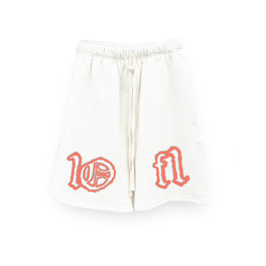 White Shorts "Red Splash"